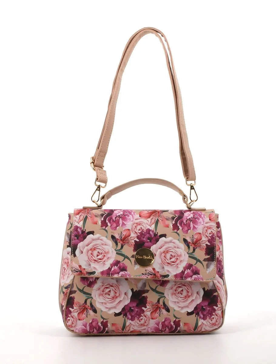 Pierre Cardin Daynah Floral Satchel | Pink Floral