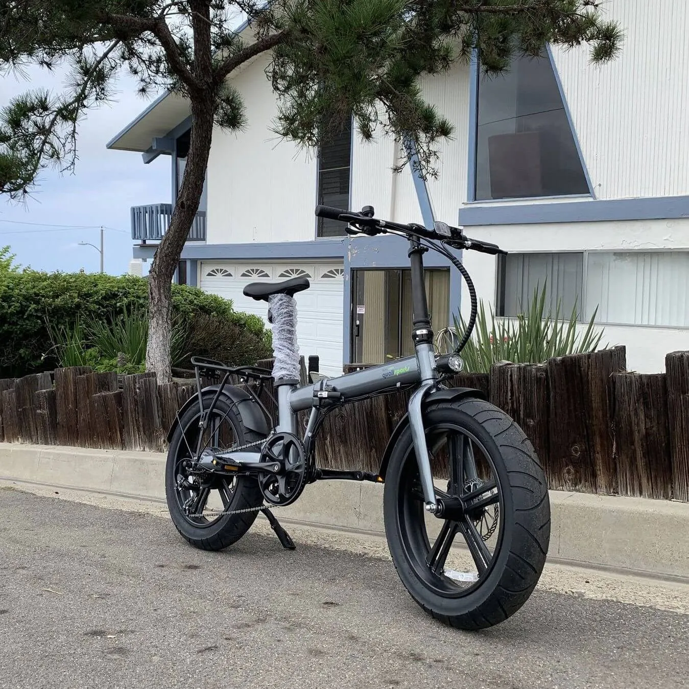 Qualisports Beluga Fat Tire Portable Folding Electric Bike