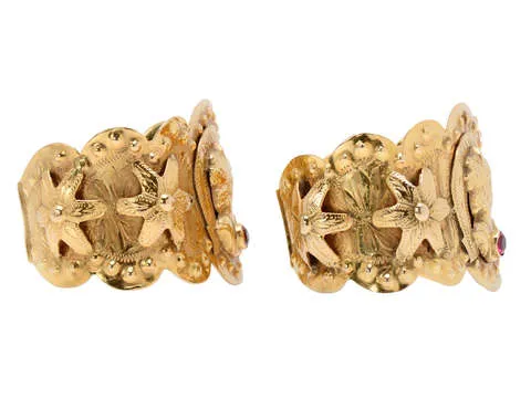 Rare Pair of Roma "Gypsy" Cuff Bracelet