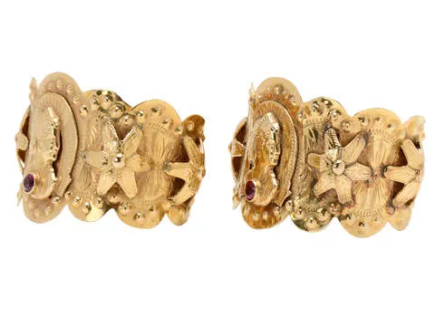 Rare Pair of Roma "Gypsy" Cuff Bracelet