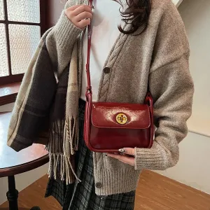 Retro Small PU Leather Flap Bag