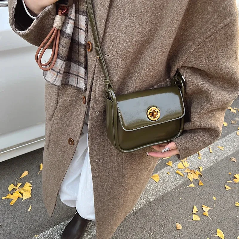 Retro Small PU Leather Flap Bag