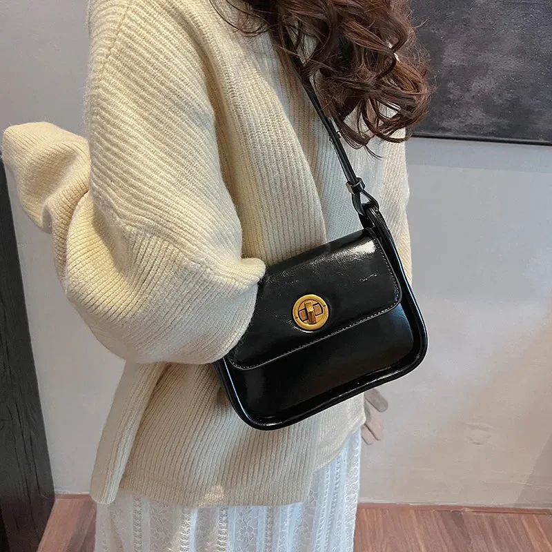 Retro Small PU Leather Flap Bag