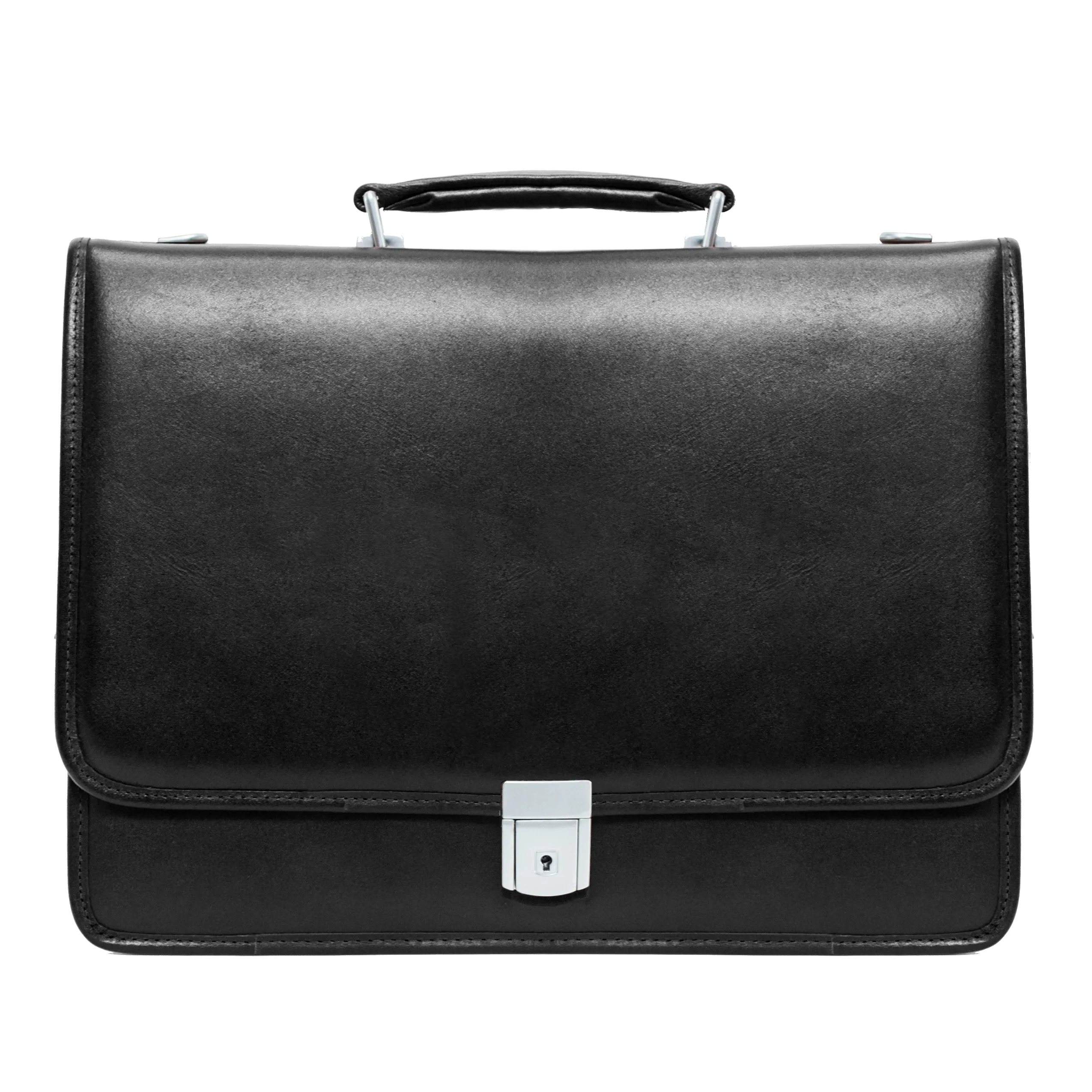 RIVER NORTH | 15” Leather Triple-Compartment Laptop Briefcase