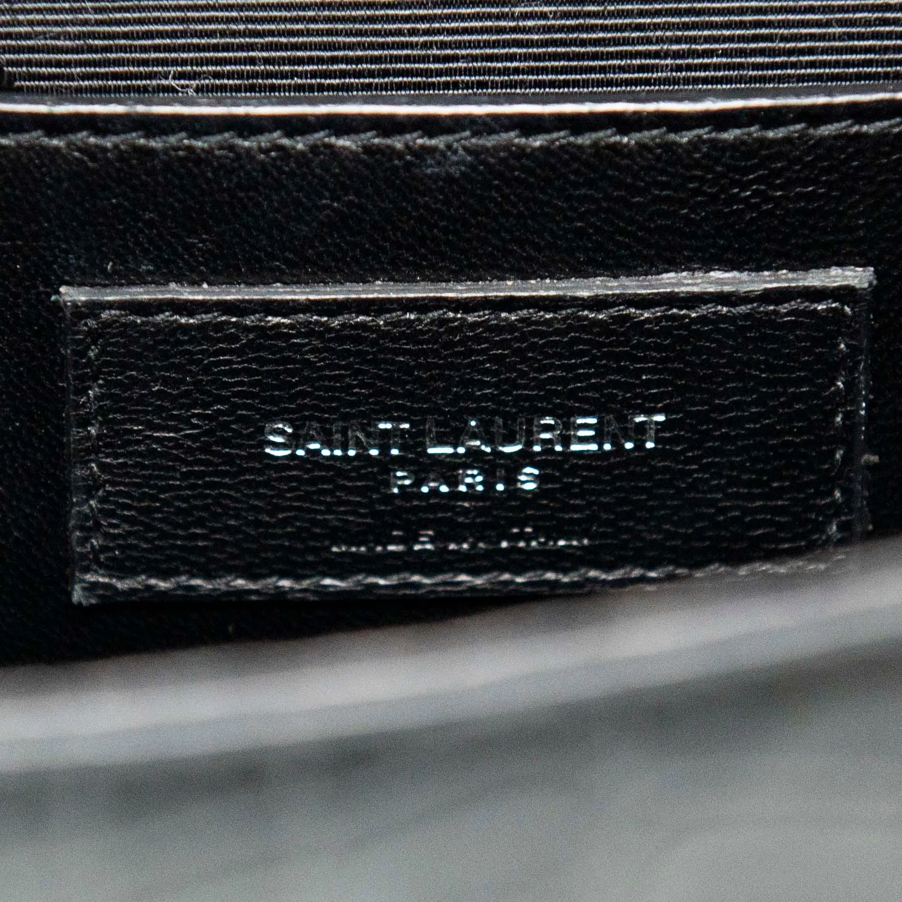 Saint Laurent Black Croc Medium Kate Bag