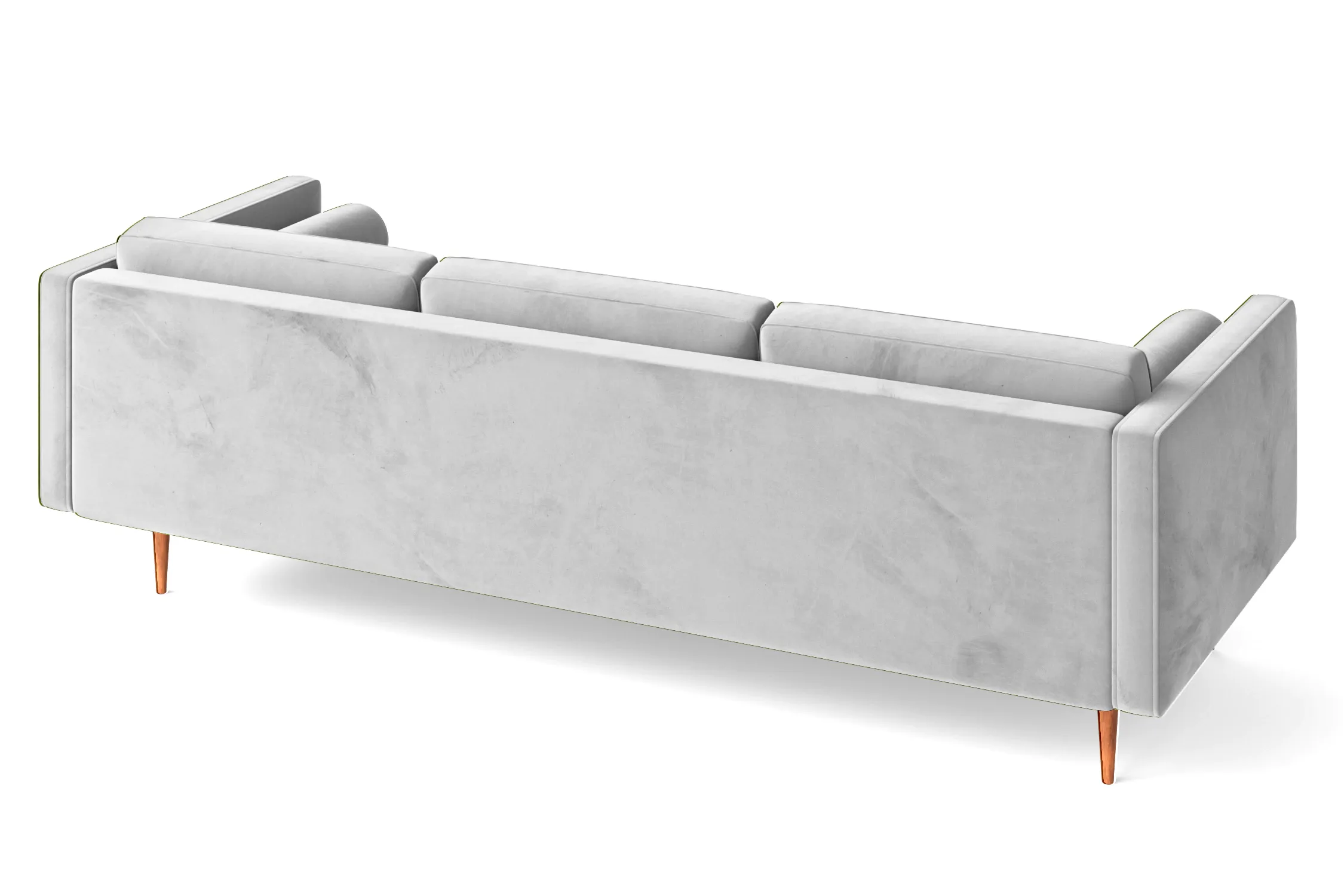 Salerno 4 Seater Sofa White Velvet