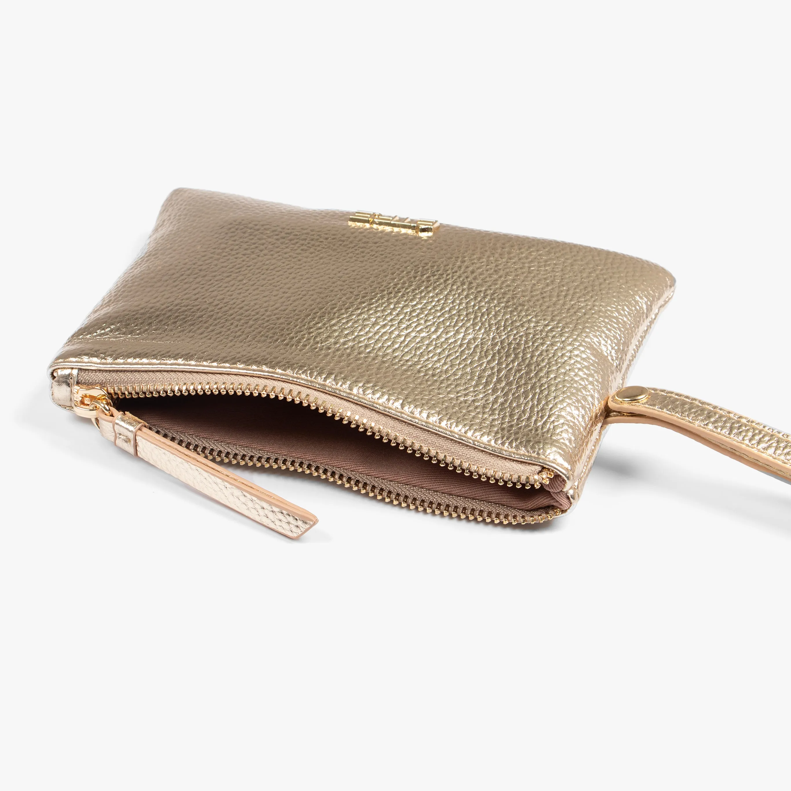 Scout Wristlet Purse - Gold, Metallic Faux Leather