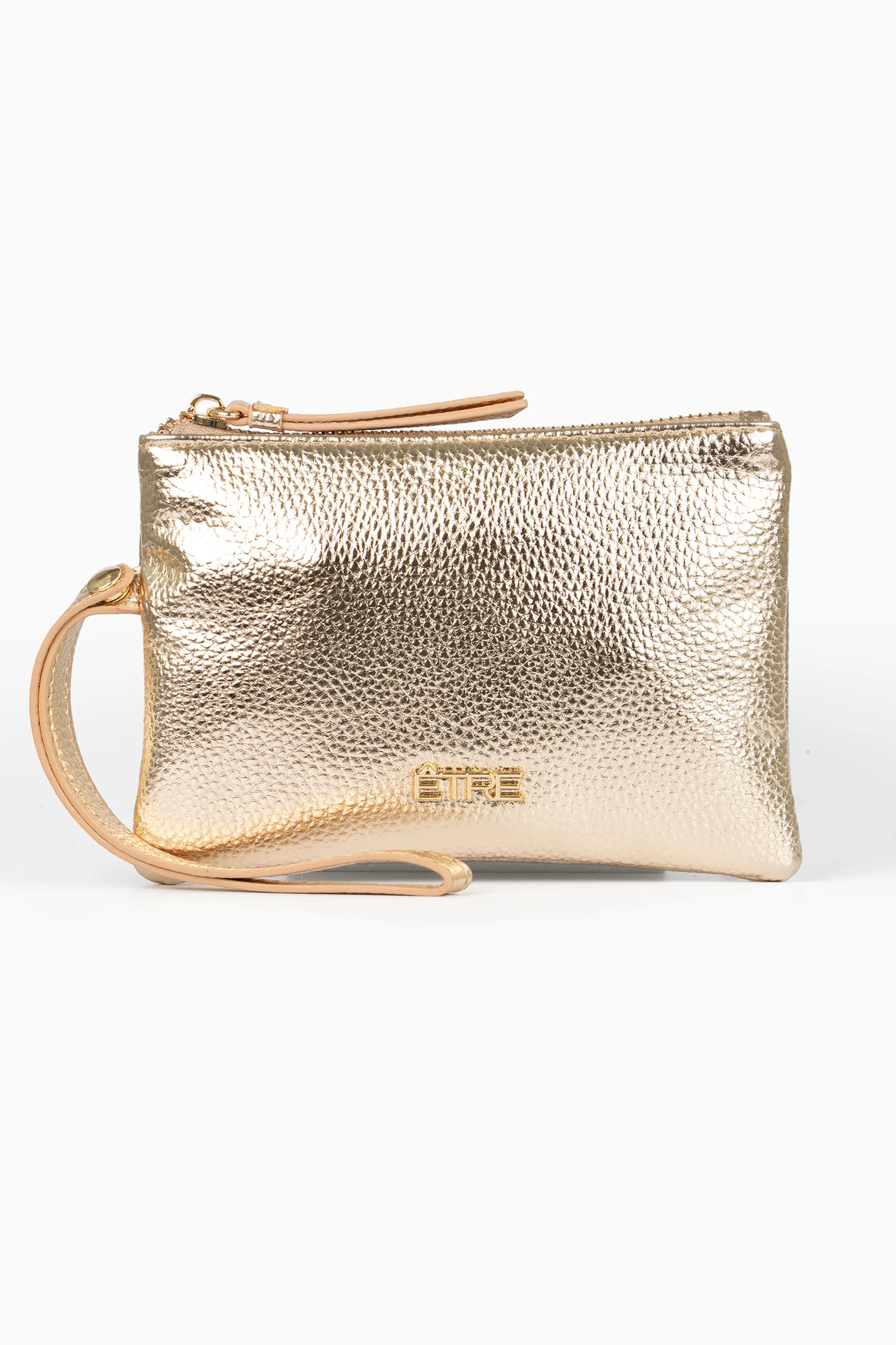 Scout Wristlet Purse - Gold, Metallic Faux Leather