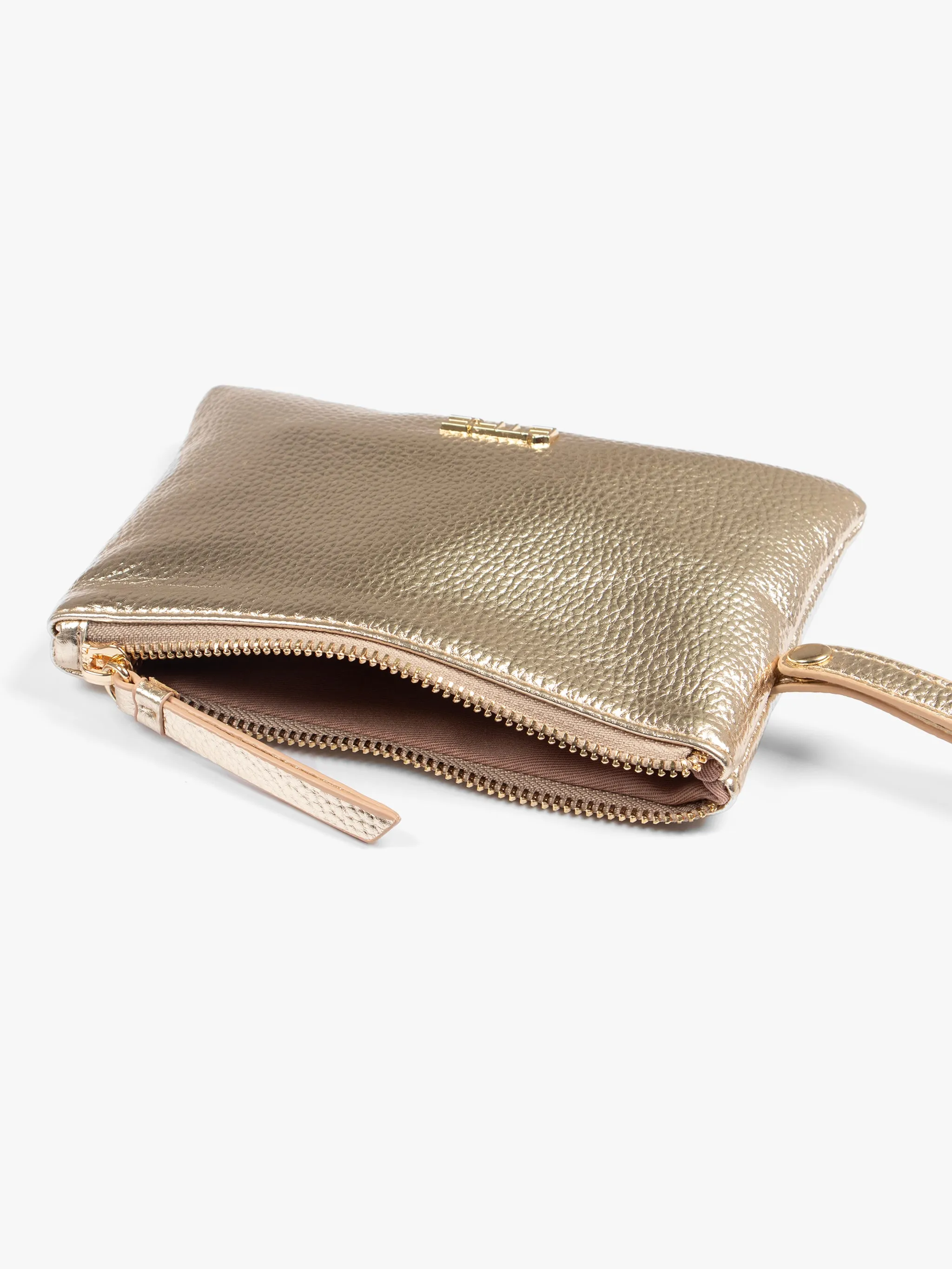 Scout Wristlet Purse - Gold, Metallic Faux Leather