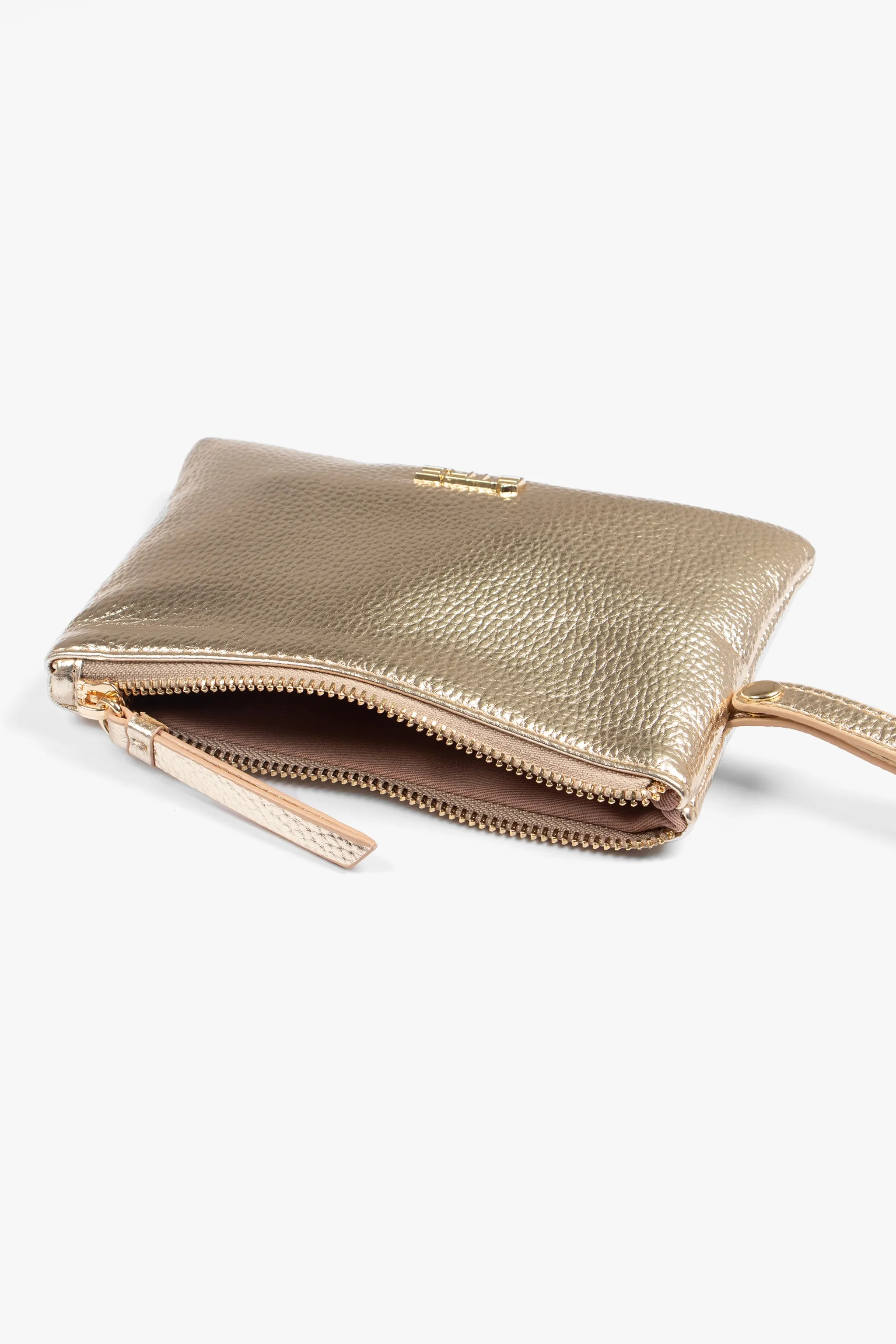 Scout Wristlet Purse - Gold, Metallic Faux Leather