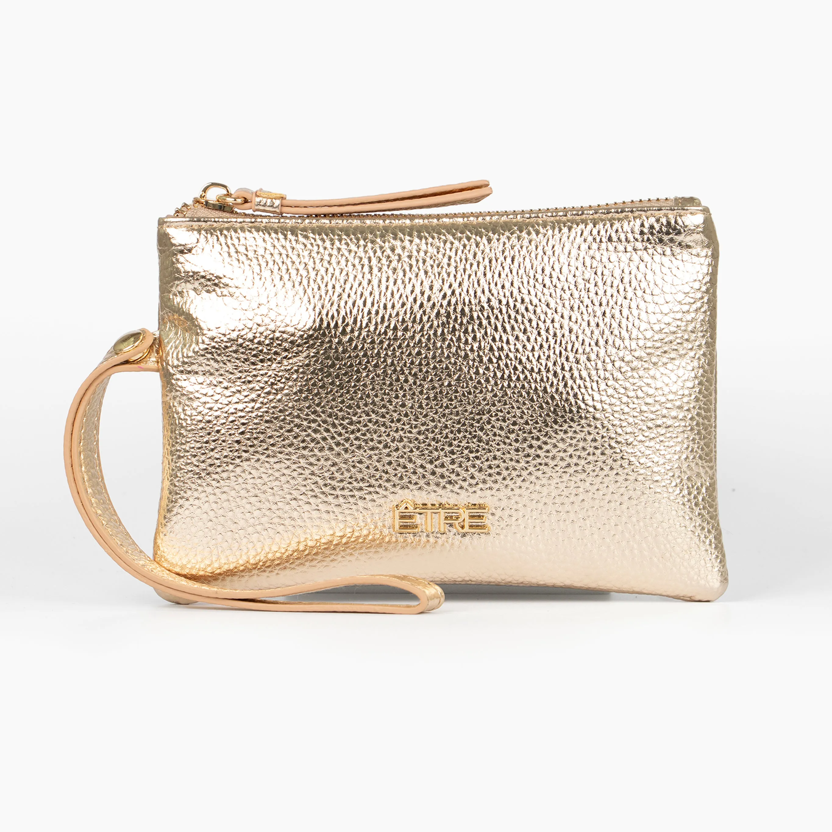 Scout Wristlet Purse - Gold, Metallic Faux Leather