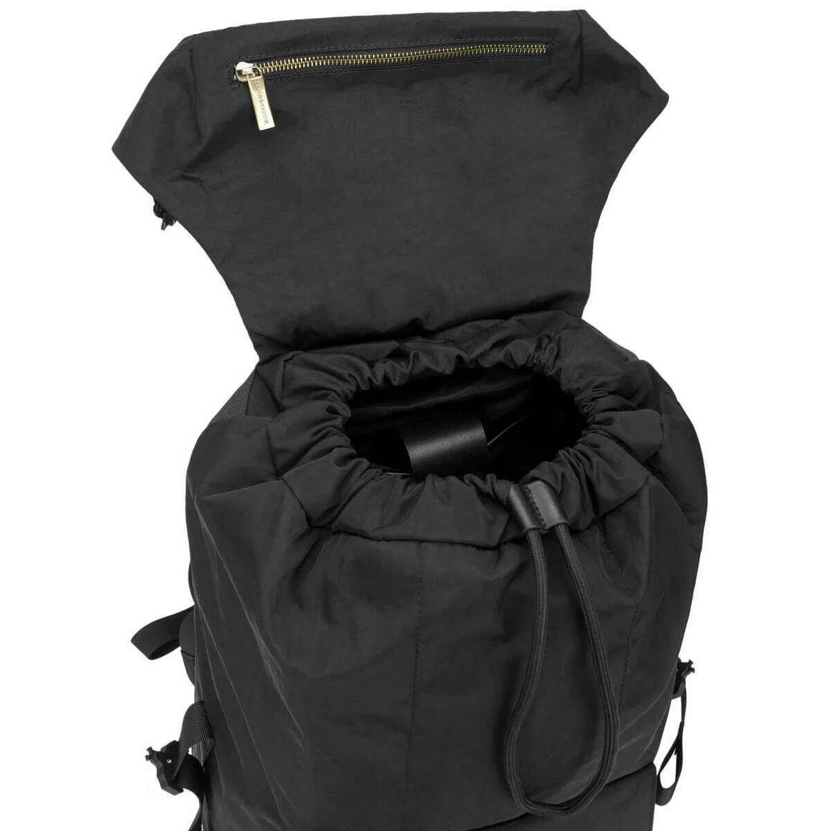 Smith and Canova Flapover Nylon Backpack - Black