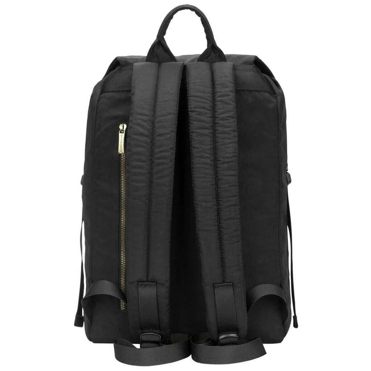 Smith and Canova Flapover Nylon Backpack - Black