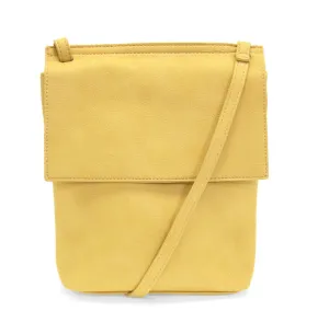 Soft Yellow Front Flap Crossbody Bag