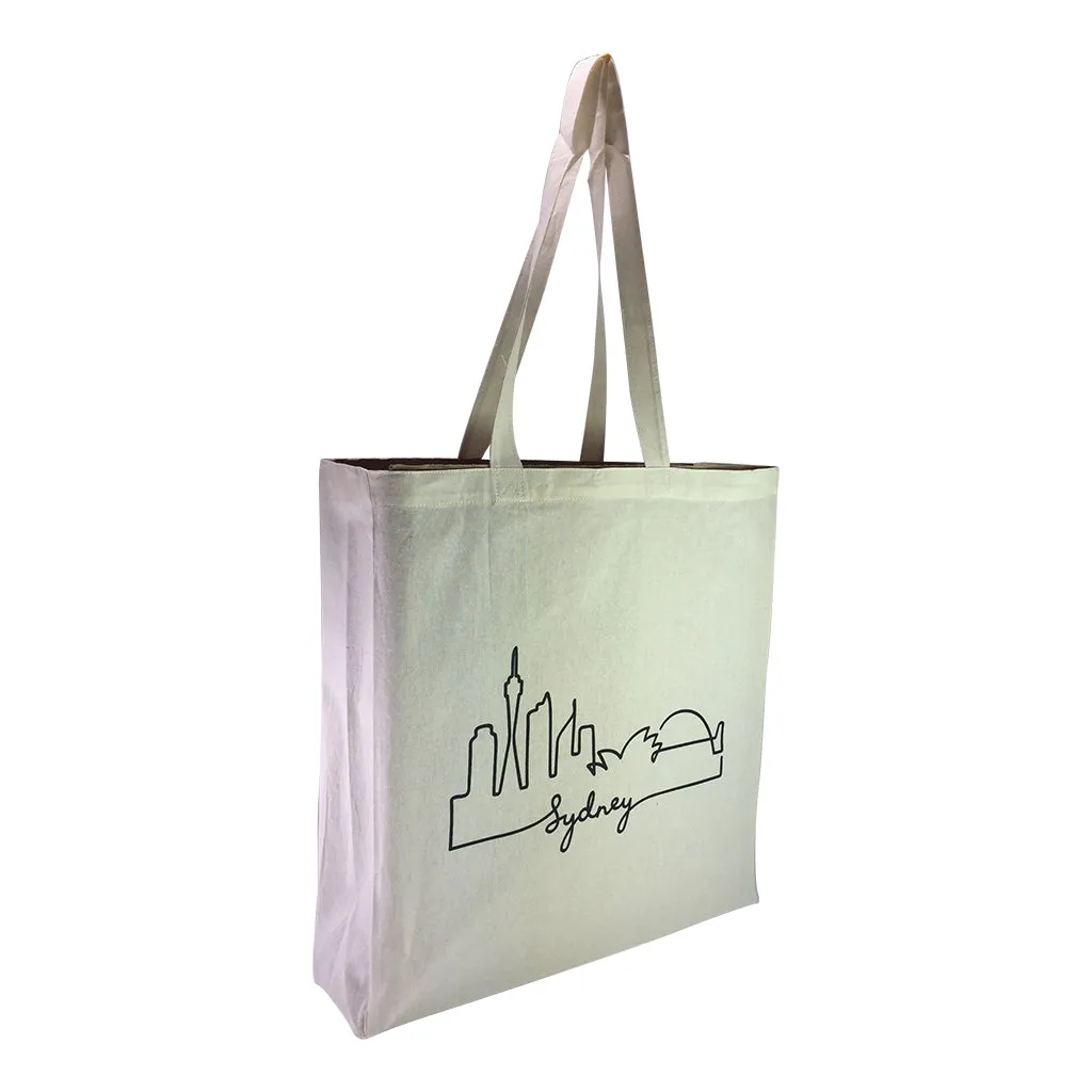 Stock Calico Shopping Bag with Gusset(SCB-06D)