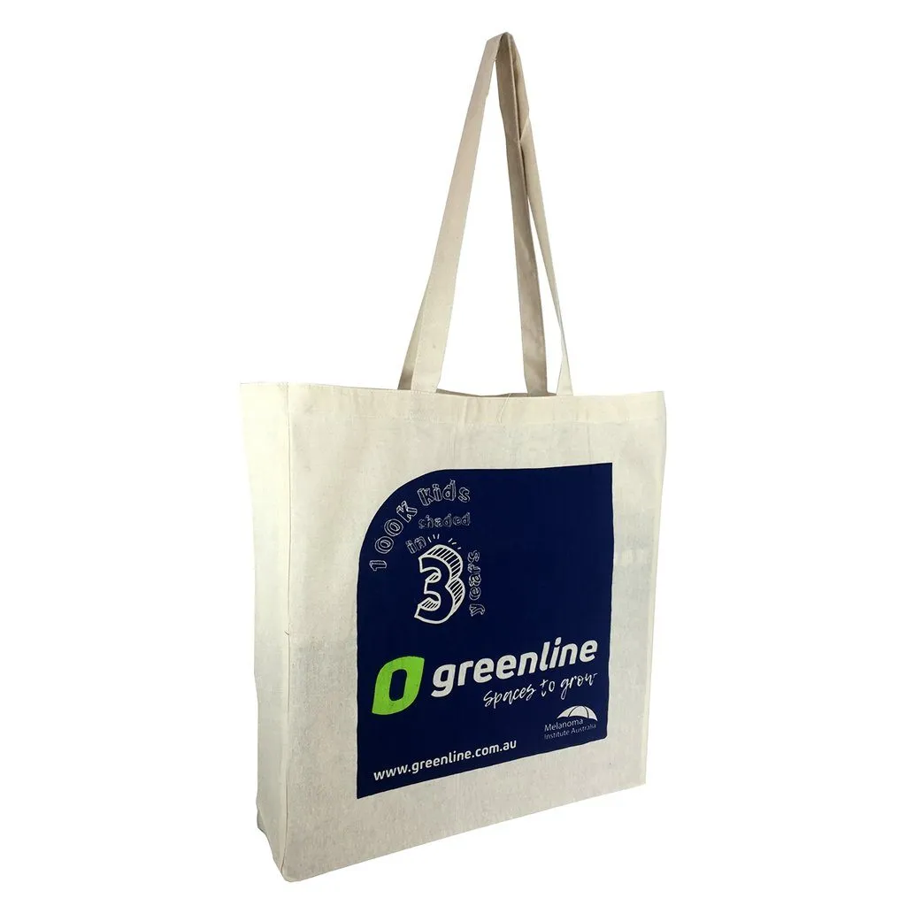 Stock Calico Shopping Bag with Gusset(SCB-06D)