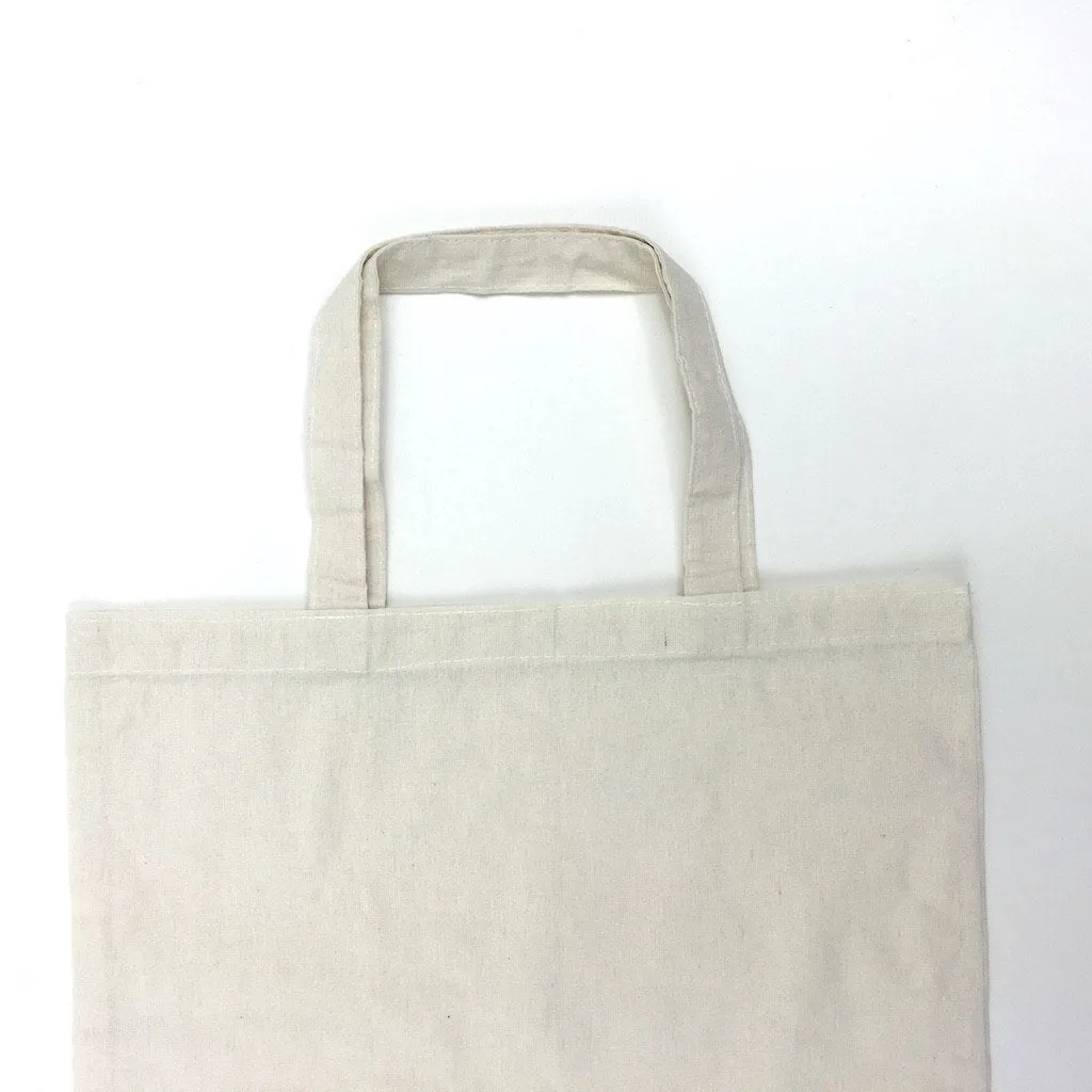 Stock Calico Tote Bag with Short Handle(SCB-05P)