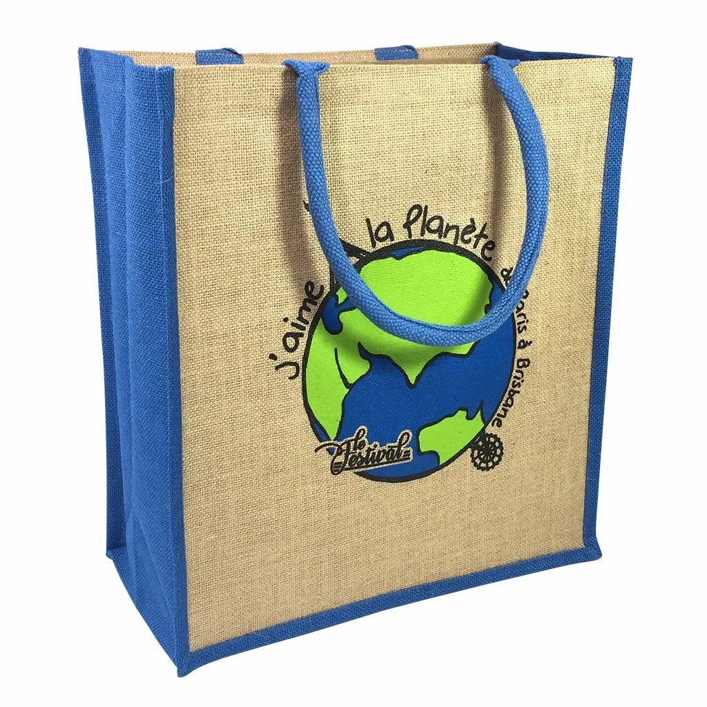 Stock Jute Portrait Shopper-Coloured(SJB-07T)