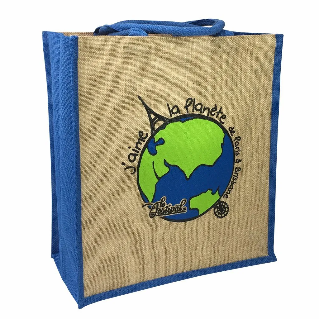 Stock Jute Portrait Shopper-Coloured(SJB-07T)