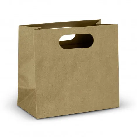 Stock Kraft Die Cut Handle Paper Bag Landscape-Medium (SKP-18T)