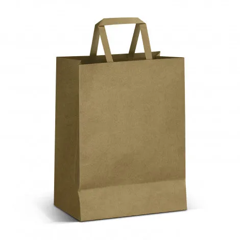 Stock Kraft Flat Handle Paper Bag Portrait-Large (SKP-11T)