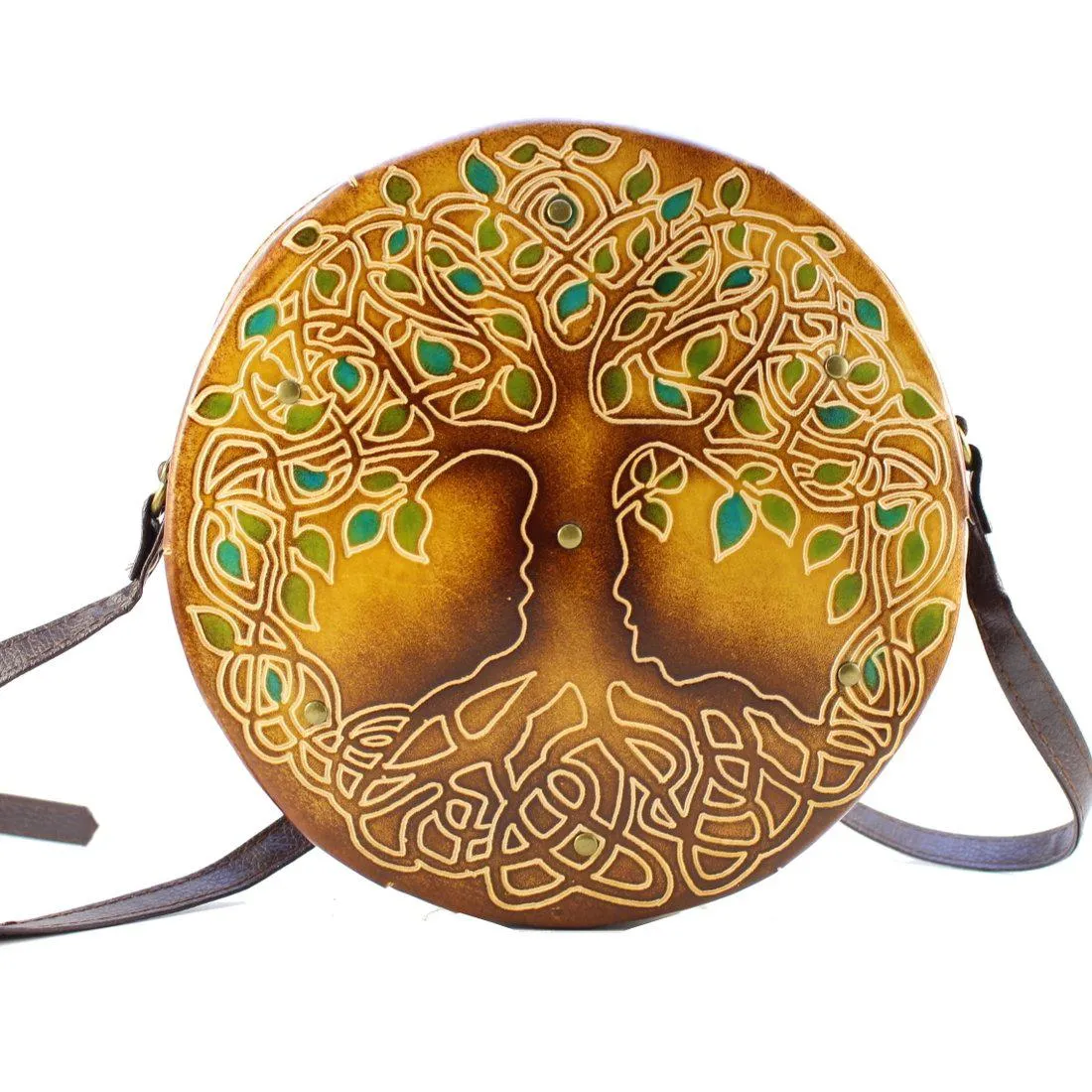 Sunflower Handmade Bag: Tree of Life Round