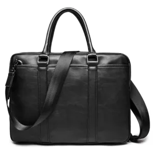 The Agent Leather Laptop Briefcase