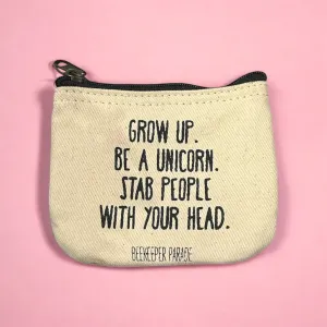 The Grow Up, Be a Unicorn 🦄 BeeKeeper White BeeKeeper Coin Purse