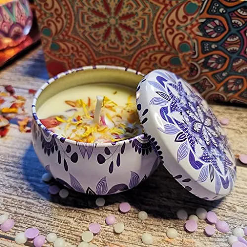 TOG Scented Candles Gift Soy Wax Tin Candles Gift for Women Violet flavourHome & Garden | Home Decor | Other Home Decor