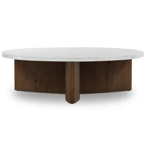 Toli Coffee Table, Italian White/Rustic Fawn