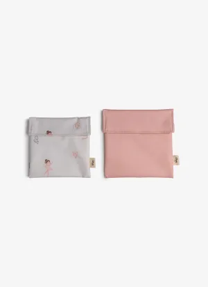 Two Reusable Sandwich Bags - Ballerina/Blush Pink