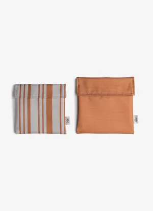 Two Reusable Sandwich Bags - Caramel