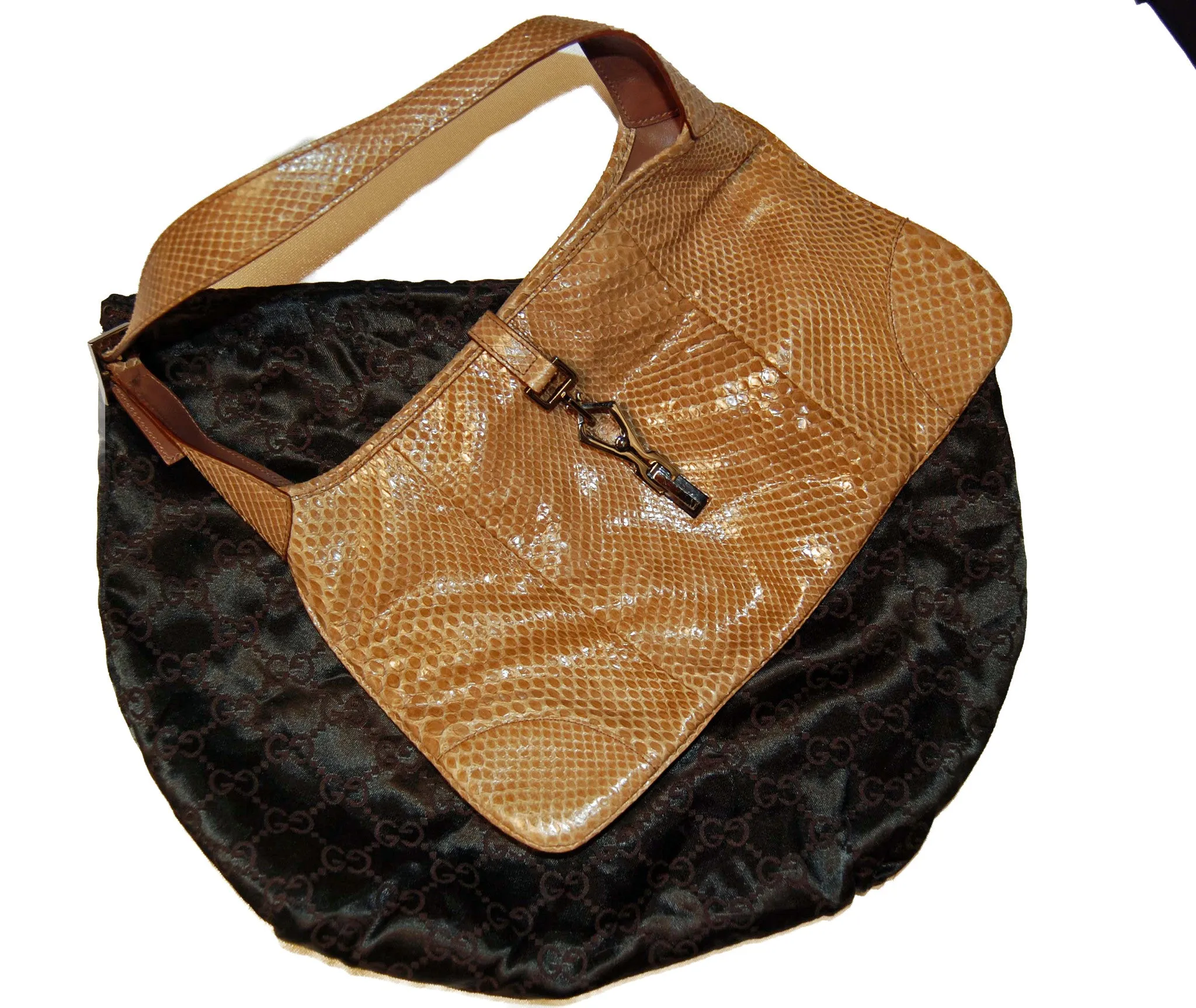 Vintage Gucci Cognac Snakeskin Purse