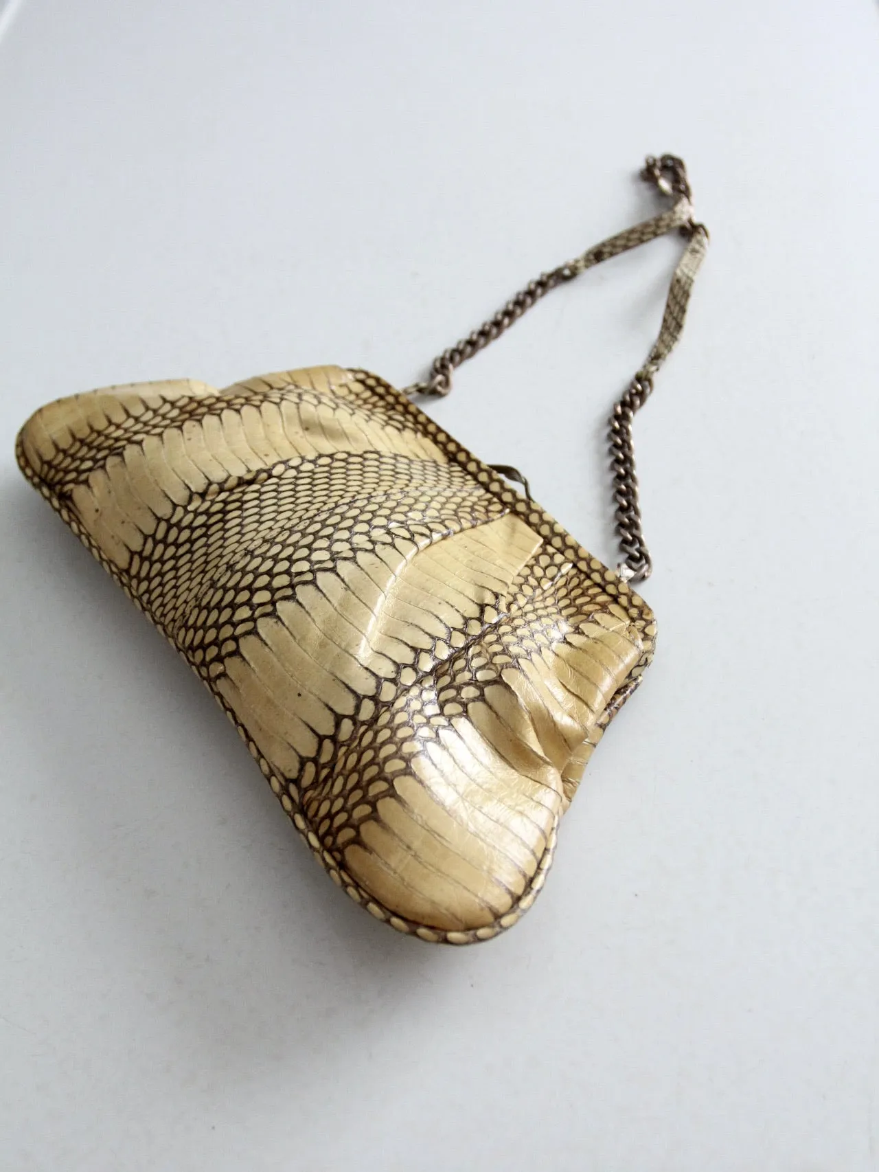 vintage Leyla snakeskin handbag