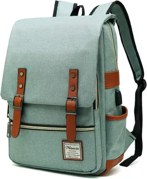 Waterproof Green Shoulder Daypack Laptop Backpack