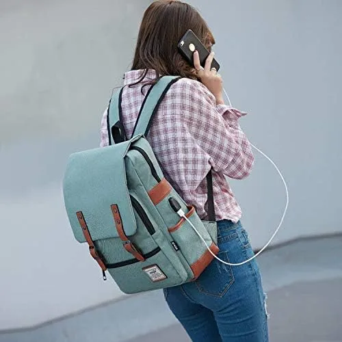 Waterproof Green Shoulder Daypack Laptop Backpack