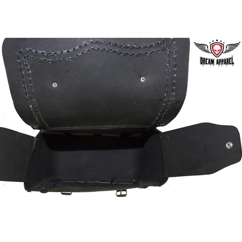 Waterproof Leather Motorcycle Saddlebag