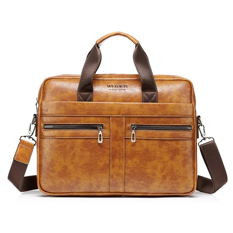 WEIXER Men's Vintage Briefcase Messenger Bag