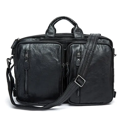 West Louis™ Top Genuine Leather Business Briefcase