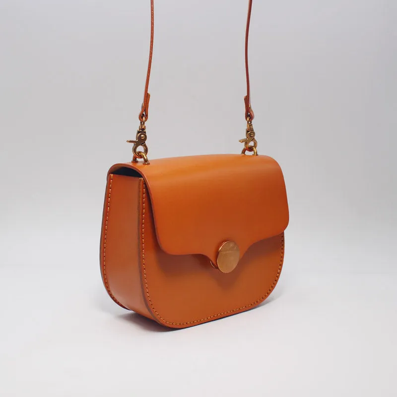 Women Red Leather Saddle Bag Crossbody Bags Shoulder Bag for Women