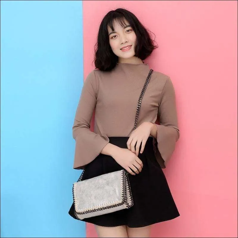 Womens Fashion Flap Shoulder Chain Bag