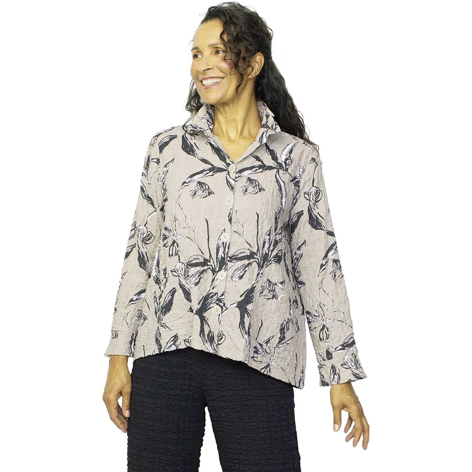 Women's Habitat Scoop Pocket Retro Jacket Taupe Floral