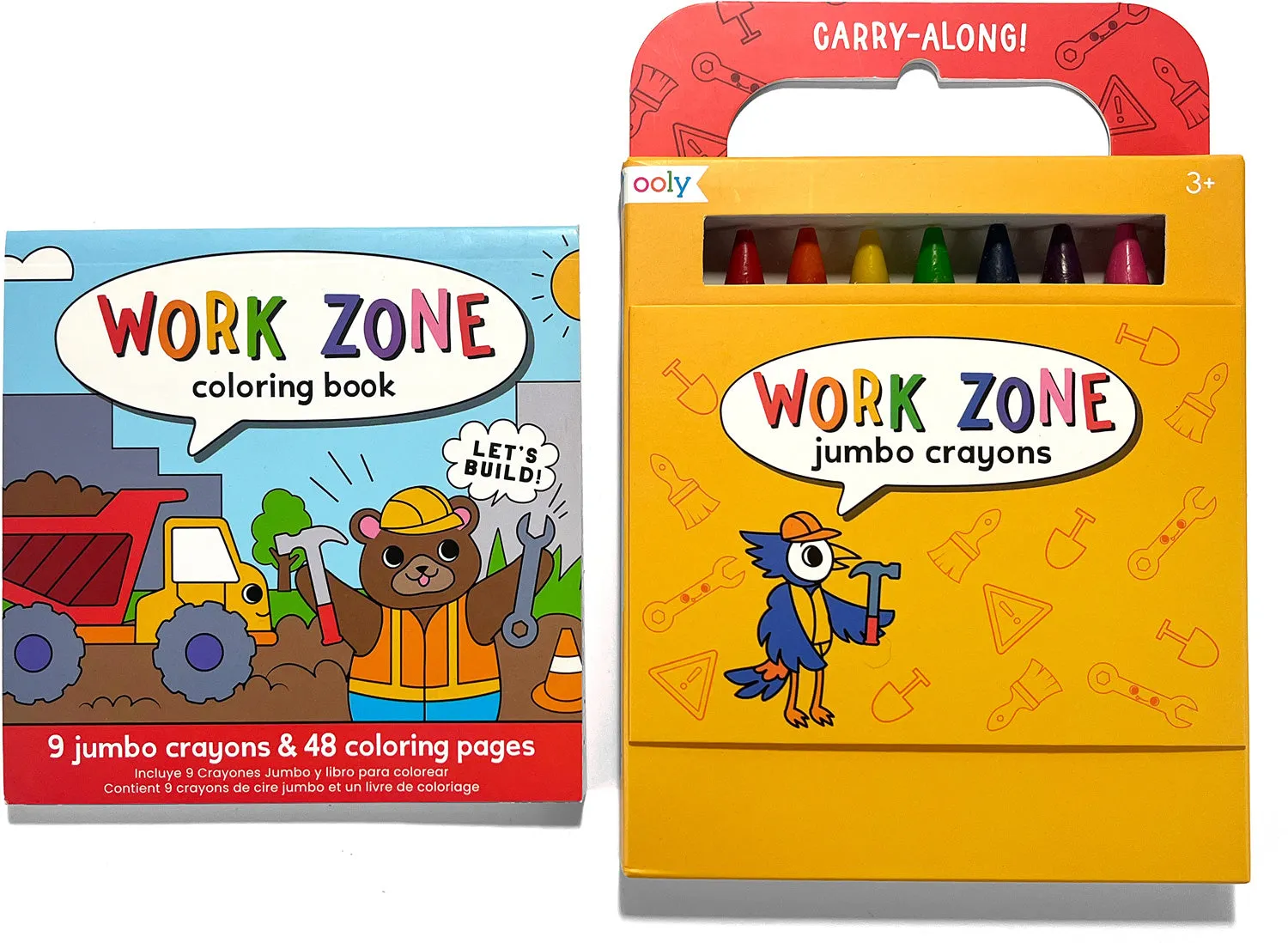 Work Zone Carry Along Crayon & Coloring Book Kit