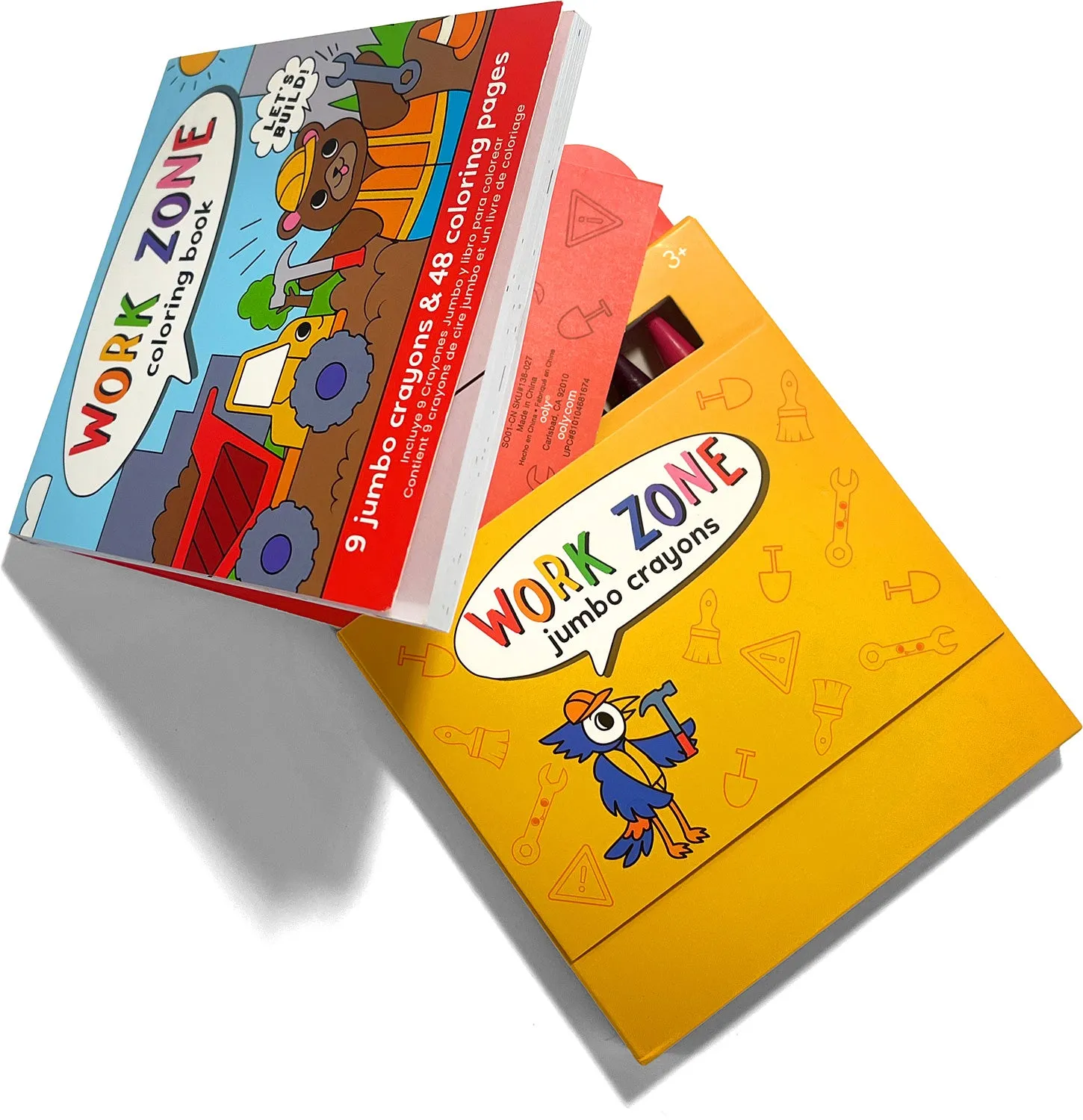 Work Zone Carry Along Crayon & Coloring Book Kit