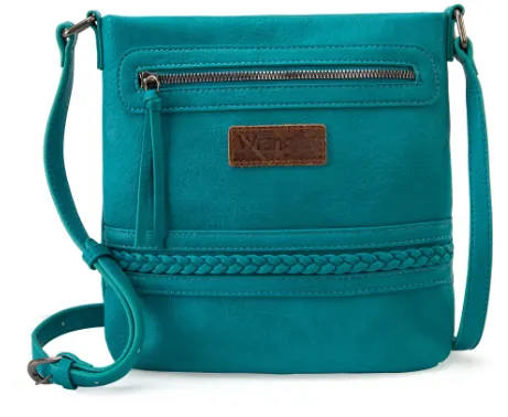 Wrangler Turquoise Braided Concealed Carry Crossbody Tote WG97G-9360