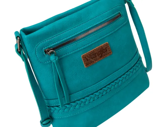 Wrangler Turquoise Braided Concealed Carry Crossbody Tote WG97G-9360